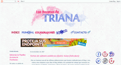 Desktop Screenshot of lasrecetasdetriana.com